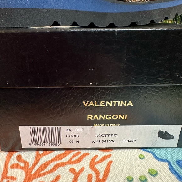 Valentino Women's Snakeskin Patterned Loafers in Brown and Burgundy - Picture 7 of 7